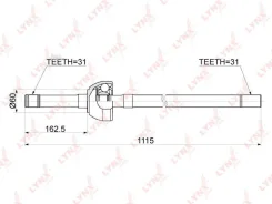 ������ � ����� | ����� ��� | Nissan Patrol GR / Safary (Y61) 2.8D-4.8 97-10 / = FR LH Lynxauto CD1170 CD1170 ����