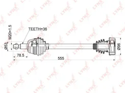 ������ � ����� | ����� ��� | Skoda Octavia I-II 1.4/1.6 97-10 / VW BORA/GOLF IV 1.4/1.6 97-05 / MT / = FR LH Lynxauto CD1225 CD1225 ����