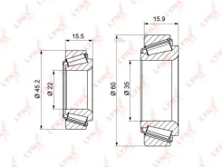 ��������� ������� �����. Mercedes-BENZ C180-43(W202) 93-00 / E250D-60(W124/210) 93-02 Lynxauto WB1083 WB1083 ����