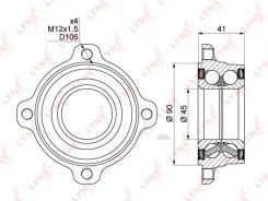 ������� ������ | ��� ����/��� | BMW 5 (E60) 04-10 / BMW 7 (E65) 01- / X5 (E53) 00-06 Lynxauto WB1472 WB1472 ����