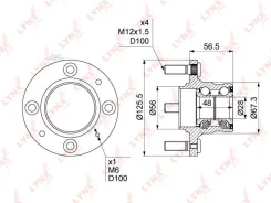 ������� ������ | ��� ����/��� | Mitsubushi Lancer (CK_) 95-00 [+ABS] Lynxauto WH1128 WH1128 ����