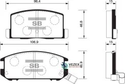 ������� ��������� Toyota Avensis/Camry/Carina/Celica/CO�Rolla 86-03 ������ Sangsin Brake SP1437 SP1437 ����