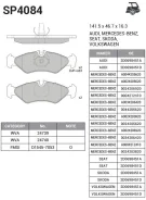 ������� ��������� ������ �������� Mercedes-BENZ Sprinter SP4084, 2D0698451A, 2D0698451D, 0004212410, 0024203820, 0024205620, 0024206920, 0034206420, A...