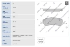 ������� ��������� ������ �������� Citroen, Fiat, Peugeot Boxer, Ducato, Ducato, Jumper SP1727, PF-0475, GP-23003, PN0475, MDB2850, LP1994, GDB1682, GD...
