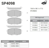 ������� ��������� �������� �������� Hyundai Creta SP4098 SP4098 ����