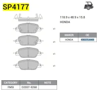 ������� ��������� ������ �������� Honda Breeze, CR-V, UR-V SP4177 SP4177 ����