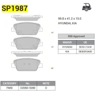 ������� ��������� ������ �������� Hyundai Grandeur SP1987 SP1987 ����