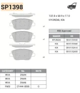 ������� ��������� �������� �������� KIA Optima, Optima SP1398 SP1398 ����