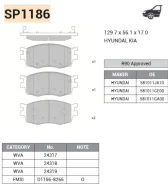 ������� ��������� �������� �������� Hyundai Accent SP1186 SP1186 ����