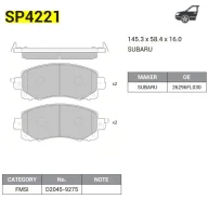 ������� ��������� �������� �������� Subaru XV SP4221 SP4221 ����