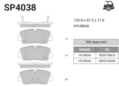������� ��������� ������ �������� Hyundai HD35 SP4038, 5830159A10, 5830159A00 SP4038 ����