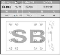 �������� ��������� R2 200*19/15*150 16 ���. Hyundai, KIA Aero city, Granbird, HD160, HD170, HD250, HD260, HD270, Universe SL190, L01386, 581427M000 SL...