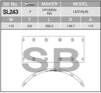 �������� ��������� ������ 315*110 12 ���. Daewoo Lestar SL243, L01554, 2363200010 SL243 ����