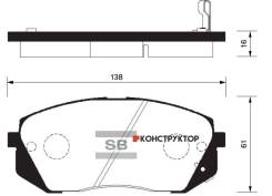   . Kia Carens 2.0CVVTi/CRDi 06 SP1196SNS 1302 02 ! Sangsin Brake SP1196 SP1196 