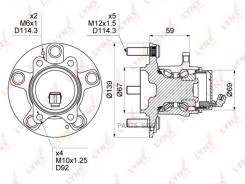     ABS LYNXauto WH-1381 Hyundai ix20 1.4-1.6D 10, KIA Soul I 1.6-1.6D 09, Venga 1.4D-1.6 10 Lynxauto WH-1381 WH1381 