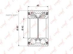    (45x42x80) LYNXauto WB-1351 Mazda 6(GG) 1.8-2.3 02-07 / 626(GF) 1.8-2.0D 97-02 / MPV(LW) 2.0D-2.3 02-06 / 3(BK) 1.6 05-08 ...