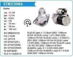������� Suzuki Jimny 1.3 FJ 2001-, Subaru Justy III 1.3 G3X 2003- 8T KR Krauf STM3720YJ ����