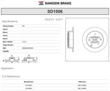   Sangsin Brake SD1006 SD1006 