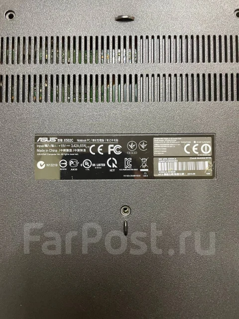 Asus X502C. 17.3", 2,2����, ��� 4 ��, ���� 320���, WiFi: 1, Bluetooth: 1, ����������� �� 12��. ����