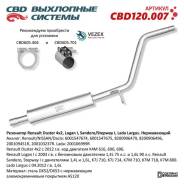 ��������� ��� Renault Duster 4x2, Renault Logan I, Renault Sande CBD CBD120.007 CBD CBD120007 CBD120007 ����