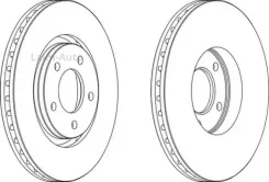 ���� ��������� 302x28 Chrysler Ferodo Chrysler Voyager (III), Dodge Caravan III, Cherokee 16 wheel DDF1372 ����