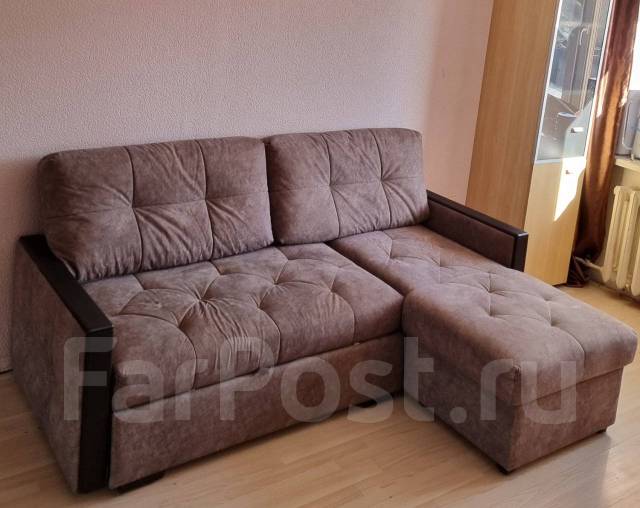 Диван угловой с металлическим каркасом и независимым блоком, дельфин ...