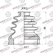 ������� ����� ���������� Toyota Corolla (NRE150, ZRE151, ZZE150) / FORD Focus III (CB8 1.8,2.0) (2 ������. ������) (18*64*88) BD0706 ����