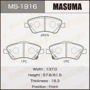 ������� �������� Masuma MS-1916 / Corolla/ ade150, nde150, nre150 front Masuma, �������� MS1916 ����