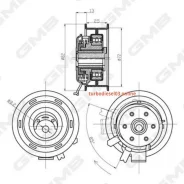 �������� ����� ��� /� ����� GMB ��� Audi A3 A4 20032012; 72*29*8,2; GTB0150; (TG06A109479) 1987949813 V55443 ATB2088 GMB GTB0150 ����