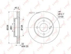 ���� ��������� ������������� (237,5x22) | ����� | Lynxauto BN1114 BN1114 ����