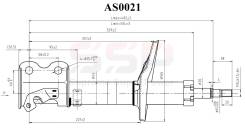  333114/334176/333236 (AS0021) SSP /Front RH Corolla AE100, AE110 92-01 =20mm/ SSP [AS0021],   AS0021 
