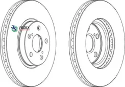 ���� ����. ������. [277x26] 5 ���. Toyota Avensis / Wagon (II) Ferodo DDF1508C DDF1508C ����