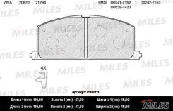 ������� ��������� �������� (��� �������) (����� Semi-Metallic) (Toyota Camry/Carina/Corolla 83-92) (TRW GDB3184) E100211 Miles E100211 E100211 ����