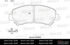 ������� ��������� �������� (��� �������) (����� Low-Metallic) Nissan Qashqai 1.6/2.0 07-/X-Trail 07- (TRW GDB3467) E400052 Miles E400052 E400052 ����