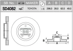 ���� ���������, �������� Sangsin Brake SD4082 SD4082 ����