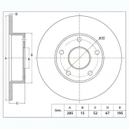 ���� ��������� ������ Mercedes-Benz ML 98-05 (285 *15 *5x112) ����������� A1634230112 ����