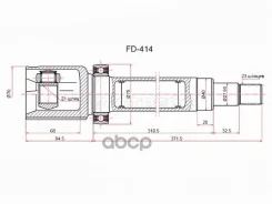 ���� (�������/ ������/ �����) Ford Fiesta 02-08 / Fusion 02-12 Sat ���. FD414, ������ �������� FD414 ����
