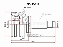 ���� (�������/ �����) Mazda 6 02-08 / Atenza 02-07 Sat ���. MA-44A44, �������� MA44A44 ����