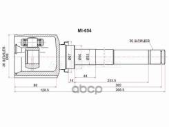 ���� (�������/ ������/ �����) Mitsubishi ASX 10- / Outlander 05-22 Sat ���. MI654, ������ �������� MI654 ����
