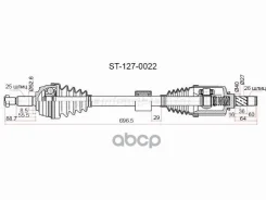 ������ � ����� Renault Arkana 18- / Duster 10-21 (�������/ �����), ����� �������� Sat ST1270022 ST1270022 ����
