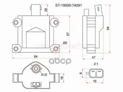 ������� ��������� Toyota Caldina (T190, T210) 92-02 / Carina 92-01 3SGE;4AFE;4AGE;4SFE;7AFE Sat ���. ST-19500-74091 ST1950074091 ����
