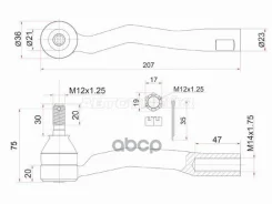 ������� ���������� Toyota Avensis (T220) 97-03 / Carina E 92-98 (�����) Sat ���. ST-45047-29125, ����� ST4504729125 ����