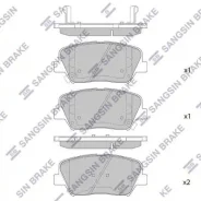 ������� ��������� �������� Kia Quoris 3.8 12 SP1545 Sangsin Brake SP1545 SP1545 ����
