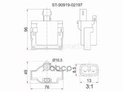 ������� ��������� Toyota Camry Japan 90-98 / Corolla 91-02 1FZF; �1FZFE; �1JZGE; �1UZFE; �2JZGE; �3SFE; �3VZE; �4A Sat ���. ST-90919-02197 ST909190219...
