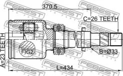 ���� ���������� ������ 23X33X26 Nissan Tiida C11 2005-2012 0211-C11XRH Febest 0211C11XRH 0211C11XRH ����