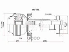 ���� (�������/ ������/ �����) Volkswagen Transporter 03-15, ������ �������� Sat VW636 VW636 ����