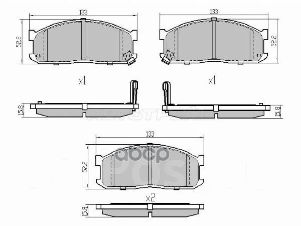 Колодки тормозные (Спереди) Nissan AD 90-99 / Sunny 90-00