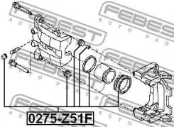 ������� �������� Nissan Qashqai (J10)/Renault Koleos (HY) (2008) D=43, Akebono �/� [178Febest0275Z51F] 0275Z51F ����