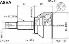 ���� �������� 25x52.3x25 ASVA Asvans11ASVA NS11 ����