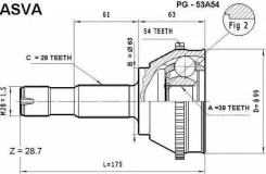 ���� �������� 39x63x28 ASVA Asvapg53A54 PG53A54 ����